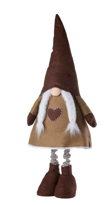 Filtnisse med teleskopben jente brun 120 cm